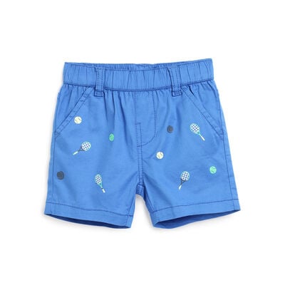 Boys Medium Blue Printed Shorts